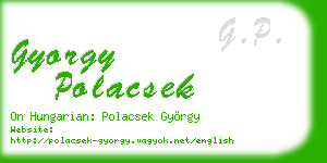 gyorgy polacsek business card