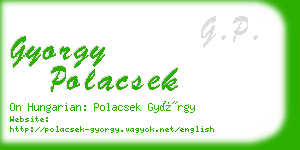 gyorgy polacsek business card